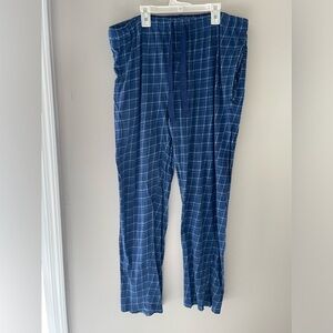 Blue Plaid Striped Pajama Pants XL